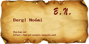 Bergl Noémi névjegykártya